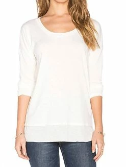 Discount 🧨 Splendid Long Sleeve Tee in Off White ⭐